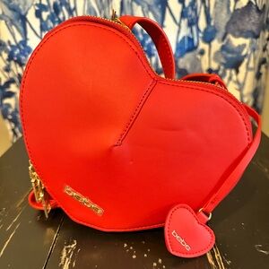 Bebe Red Heart Crossbody Bag